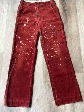 Men’s Dickies Bleach Spattered Corduroy Pants Size 28x30 - Reworked 1990’s Piece